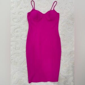 Elegant Pink Spaghetti Strap Dress